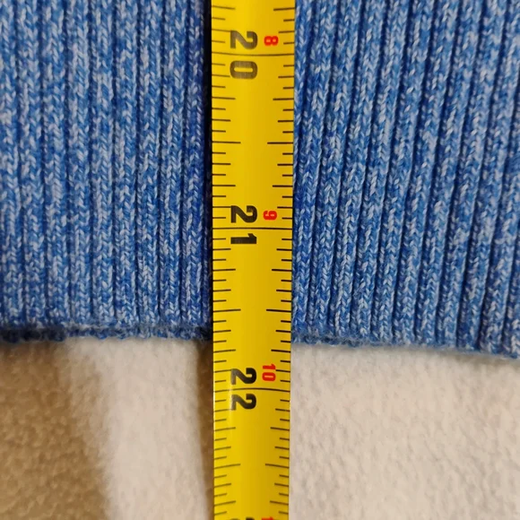 Kim Rogers Light Blue Textured Crew Neck Sweater - Picture 6 of 6